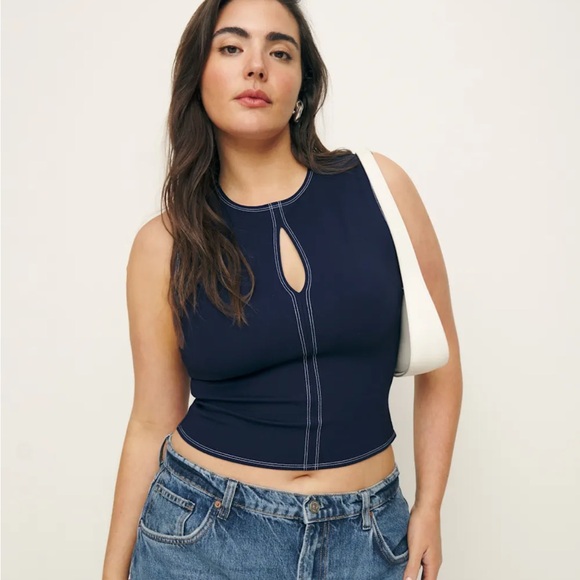 Reformation Dark Blue Tank Top - Picture 5 of 5
